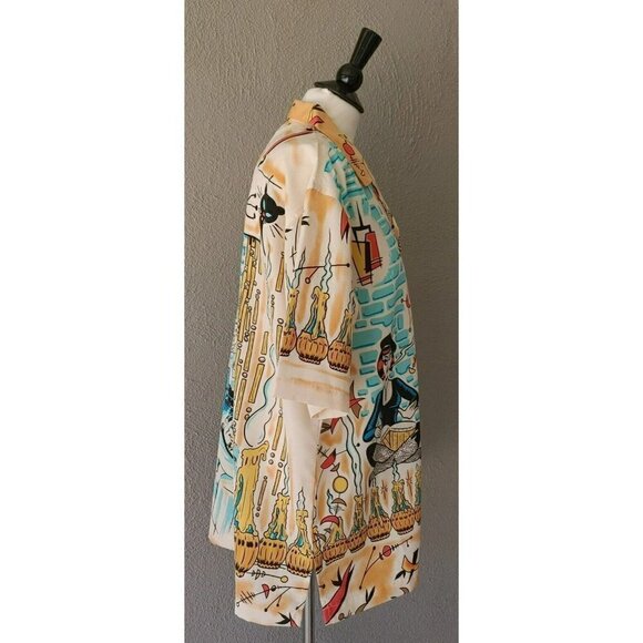 Men's La Rocka London for Deluxe By BC Ethic Noir Jazz Beatnik Shirt XL/XXL - Picture 4 of 7